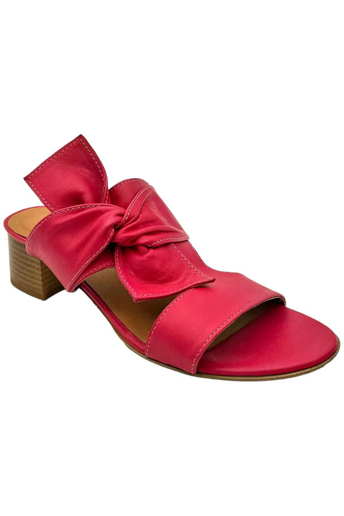 Unity in Diversity Shoes - Unity In Diversity Leather Heeled Sandals Bonita Red - Medium